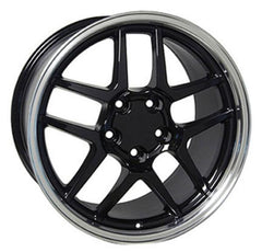 18" Black Machined wheel replacement for Pontiac Firebird  1993-2002. Replica Rim 4750666