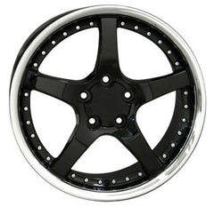 18" Black Stainless Lip wheel replacement for Pontiac Firebird 1993-2002. Replica Rim 6841292