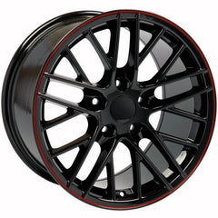 18" Black wheel replacement for Chevy Corvette 1988-1996. Replica Rim 9451356