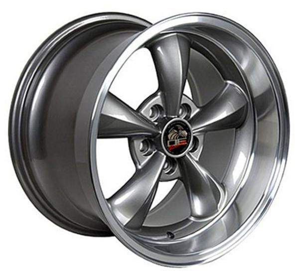 18" Gunmetal Machined Lip wheel replacement for Ford Mustang   1994-2004. Replica Rim 8181837