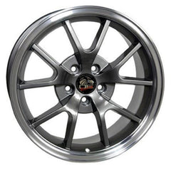 18" Gunmetal Machined Lip wheel replacement for Ford Mustang 1994-2004. Replica Rim 8181968