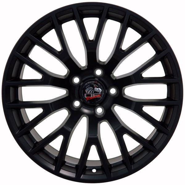 18" Matte Black wheel replacement for Ford Mustang 2005-2016. Replica Rim 9490927