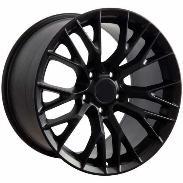 18" Matte Black wheel replacement for Pontiac Firebird 1993-2002. Replica Rim 9498429