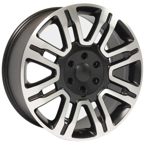 20" Black Machined wheel replacement for Lincoln Navigator 2003-2017. Replica Rim 9506269
