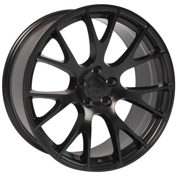 20" Satin Black wheel replacement for Dodge Challenger 2009-2017. Replica Rim 9506265