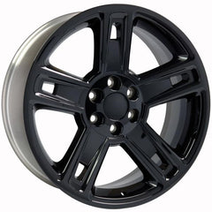 22" Black wheel replacement for Chevy Avalanche 2002-2013. Replica Rim 9507616