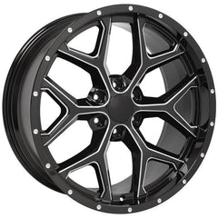 22" Black wheel replacement for Chevy Blazer 1992-1994. Replica Rim 9507481