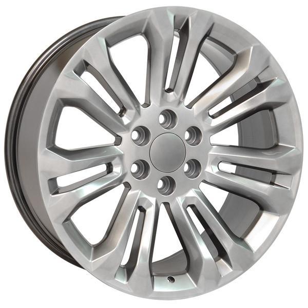 22" Hyper Black wheel replacement for Chevy Avalanche 2002-2013. Replica Rim 9507904