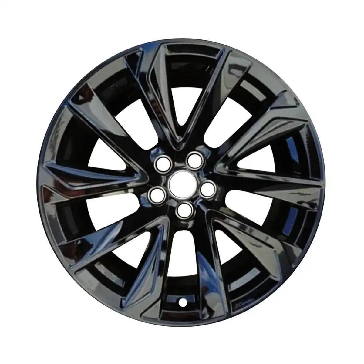 Front view of an 18" Toyota Camry wheel replacement 2019-2021 Black replica rim 75236 part 4261112F00