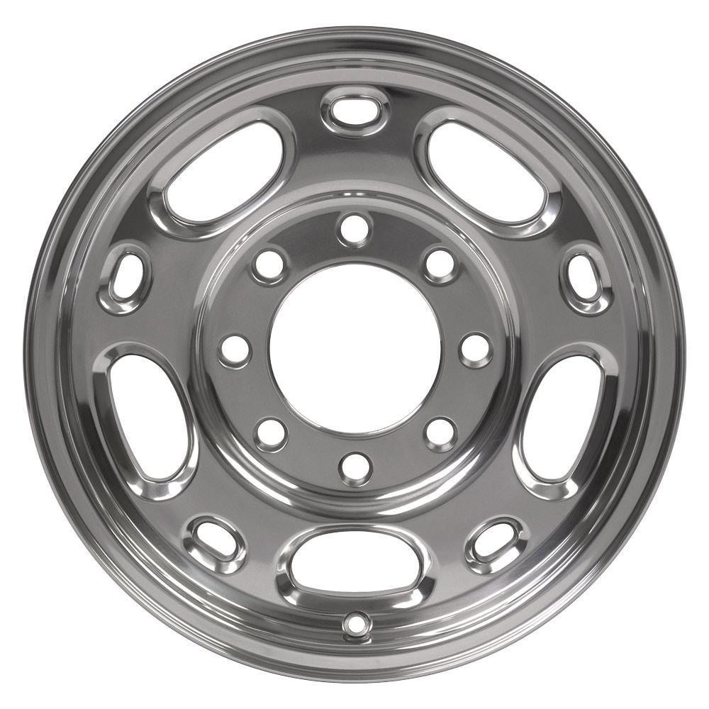 16-inch Polished wheel replacement for Chevy C3500 1988-2000. Replica Rim 6710193