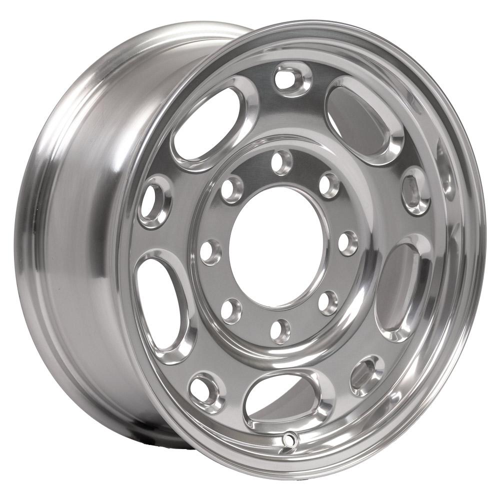 16-inch Polished wheel replacement for Chevy C3500 1988-2000. Replica Rim 6710193